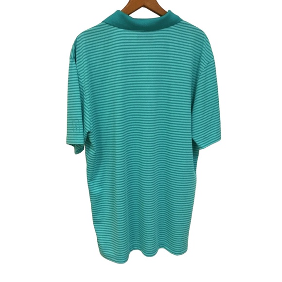 PGA TOUR Men’s sz X Large Polo Golf Shirt Shirt Sleeves Stripes Green Blue - Picture 3 of 9